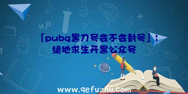 「pubg黑刀号会不会封号」|绝地求生开黑公众号